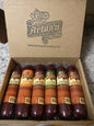 Artas'n Meats The Craft Six Collection gift box with six assorted sausages arranged in a decorative box.