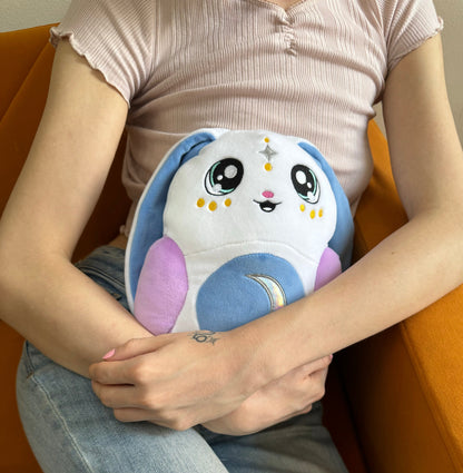 Soft Moon Pals 1.5lb Squish Plush marshmallow toy with a fluffy, cuddly appearance ready for hugging and play.