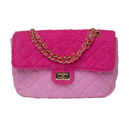 Small Shoreline Flap in two-tone pink by BEACH HAUS featuring a stylish, casual accessory with a flap closure.