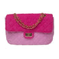 Small Shoreline Flap in two-tone pink by BEACH HAUS featuring a stylish, casual accessory with a flap closure.