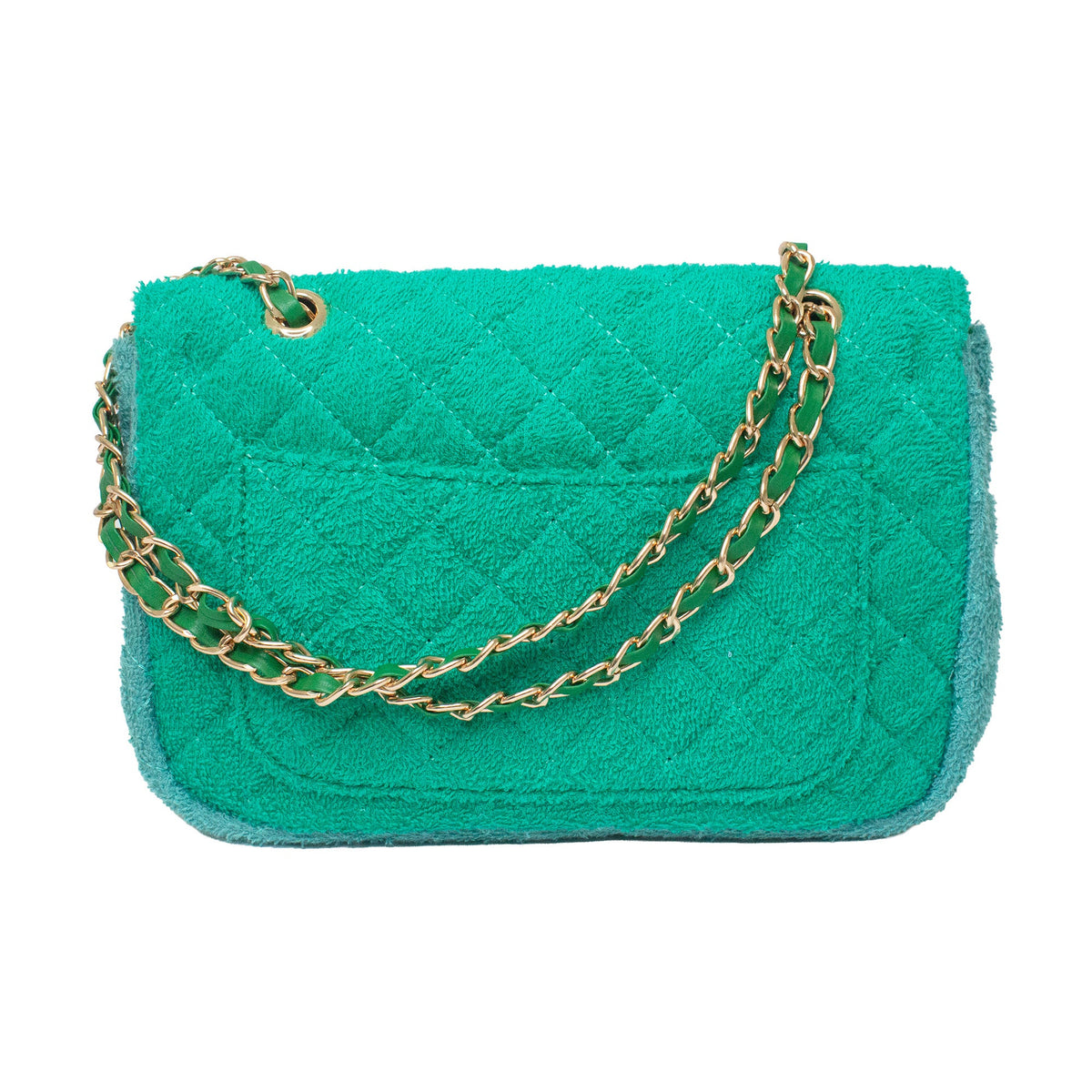 Small Shoreline Flap by BEACH HAUS in two-tone green, featuring a stylish flap design suitable for casual beachwear.