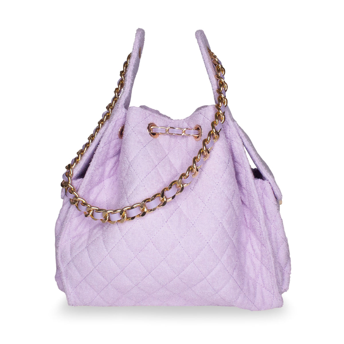 Medium Bayshore Bucket in Lilac by BEACH HAUS, featuring a vibrant lilac color and sturdy design for beach or outdoor use.