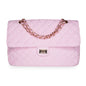 Medium Shoreline Flap in blush pink by BEACH HAUS, shown with its flap open and interior details visible.