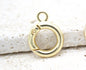 18K gold-filled open circle clasp with latch by MIA Jewelry, showcasing a polished, durable jewelry clasp design.