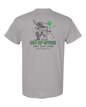 Black In Tents T-shirt by Off The Grid Surplus featuring a graphic design on the front.