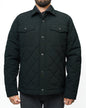 Off The Grid Surplus Ignite Quilted Jacket in vintage black, showing the insulated jacket with quilted pattern and stand-up collar.
