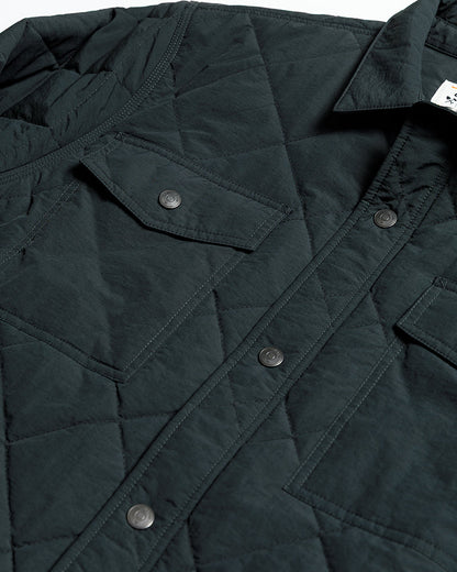Vintage black Ignite quilted jacket by Off The Grid Surplus, featuring a stylish quilted design and a cozy winter-ready look.