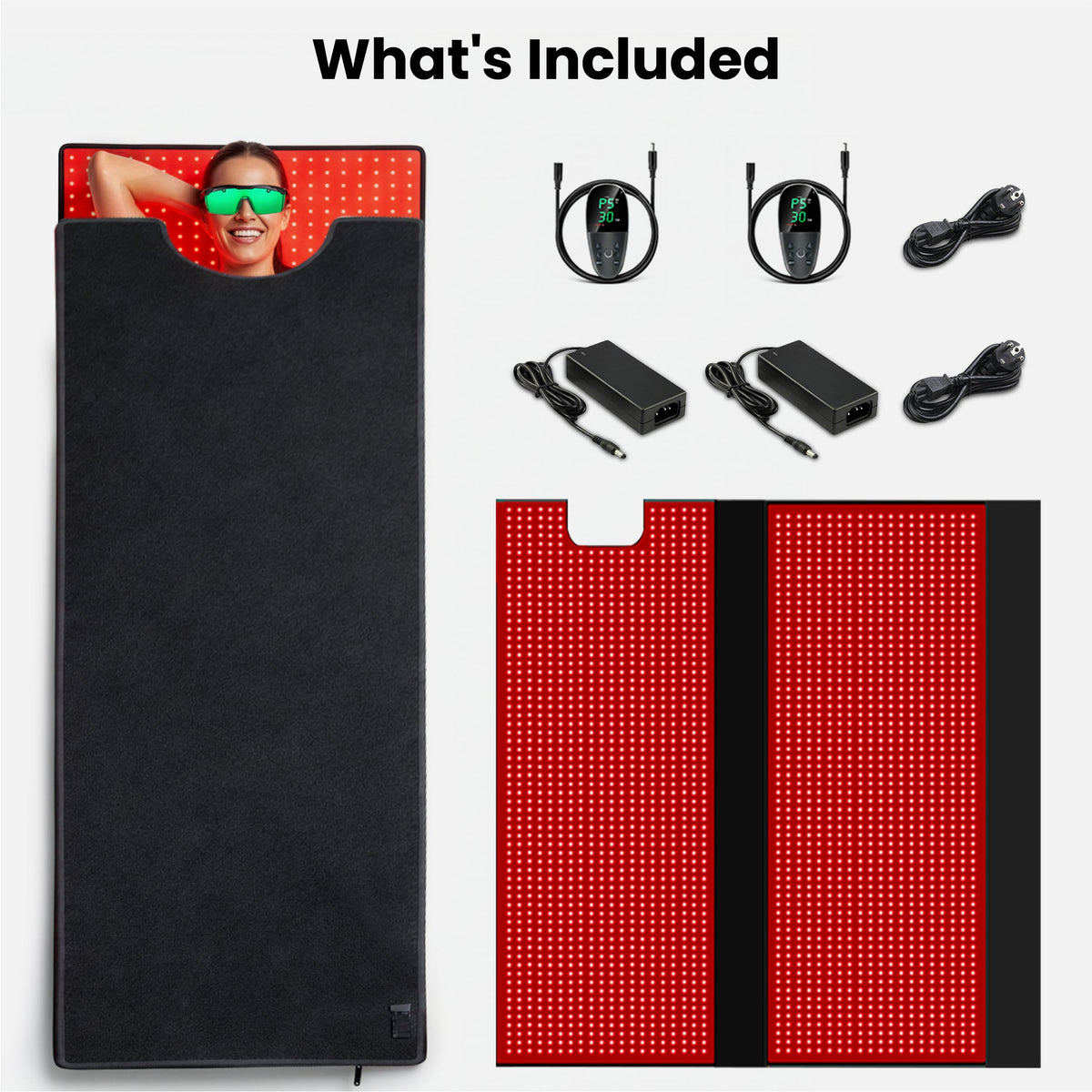 iReliev FullGlow™ 360 full body red light and near infrared therapy bag with multiple panels for full-body red light therapy treatment