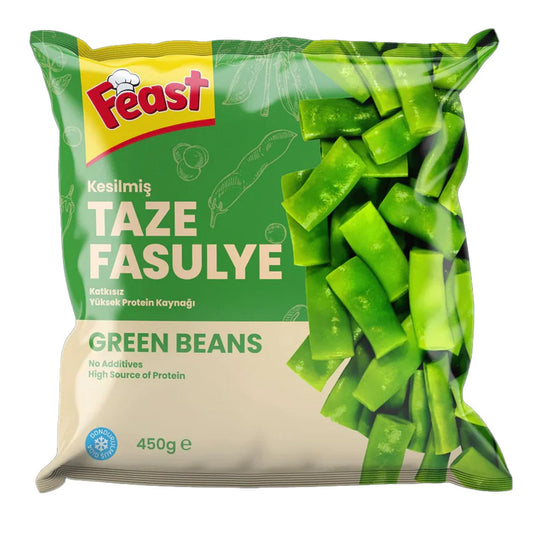 Canned Feast Green Beans by S101 in 450g can, fresh green beans ready for cooking or serving.
