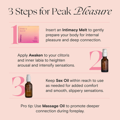 Foria Honeymoon Set featuring intimate massage oils and sensual accessories for romantic moments.