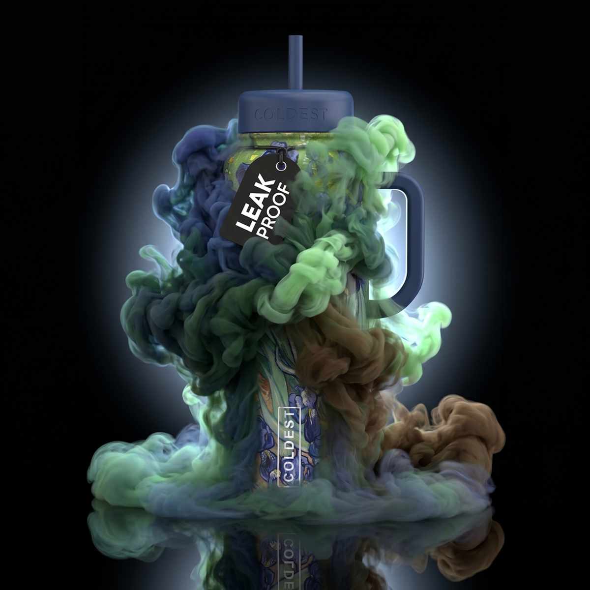Coldest Limitless Ultra v8 24oz energy drink with vibrant purple iris design on the can