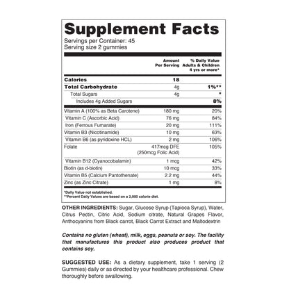 Iron multivitamin tapioca snack by Your Label, showing a close-up of the textured tapioca product in a clear container.