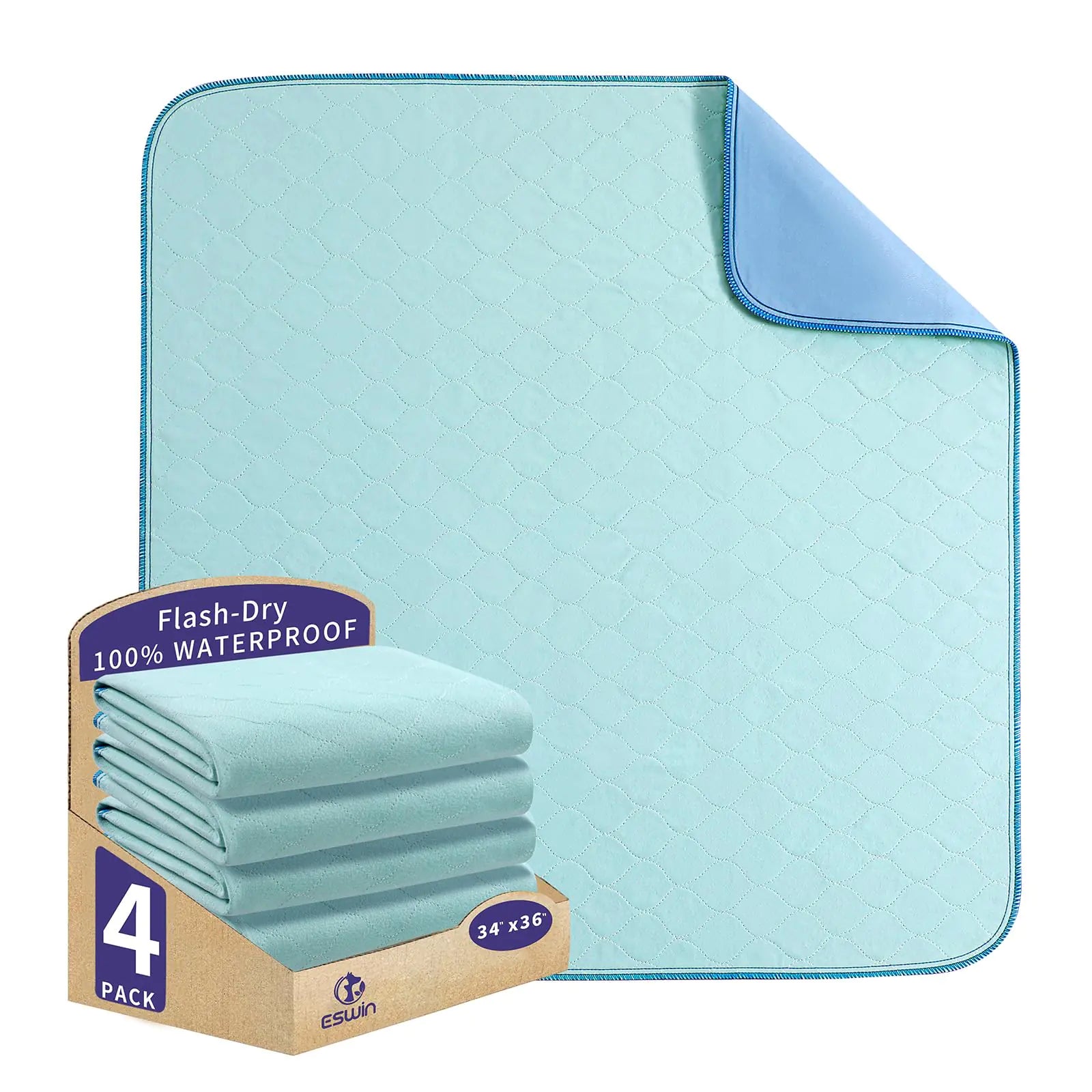 Bed Pads Washable WaterproofWashable UnderpadsSuper Absorbency Reusable Bedwetting Incontinence Pads for Kids Adults Elderly and Pets - Waterproof Protective Pad for CouchSofaFloorBed