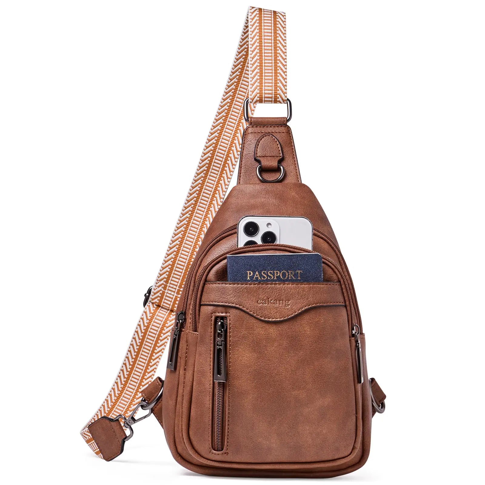 cakang 7L Sling Bag for Women Crossbody Bags for Women Leather Sling Backpack Fanny Pack Travel Crossbody Sling Purse