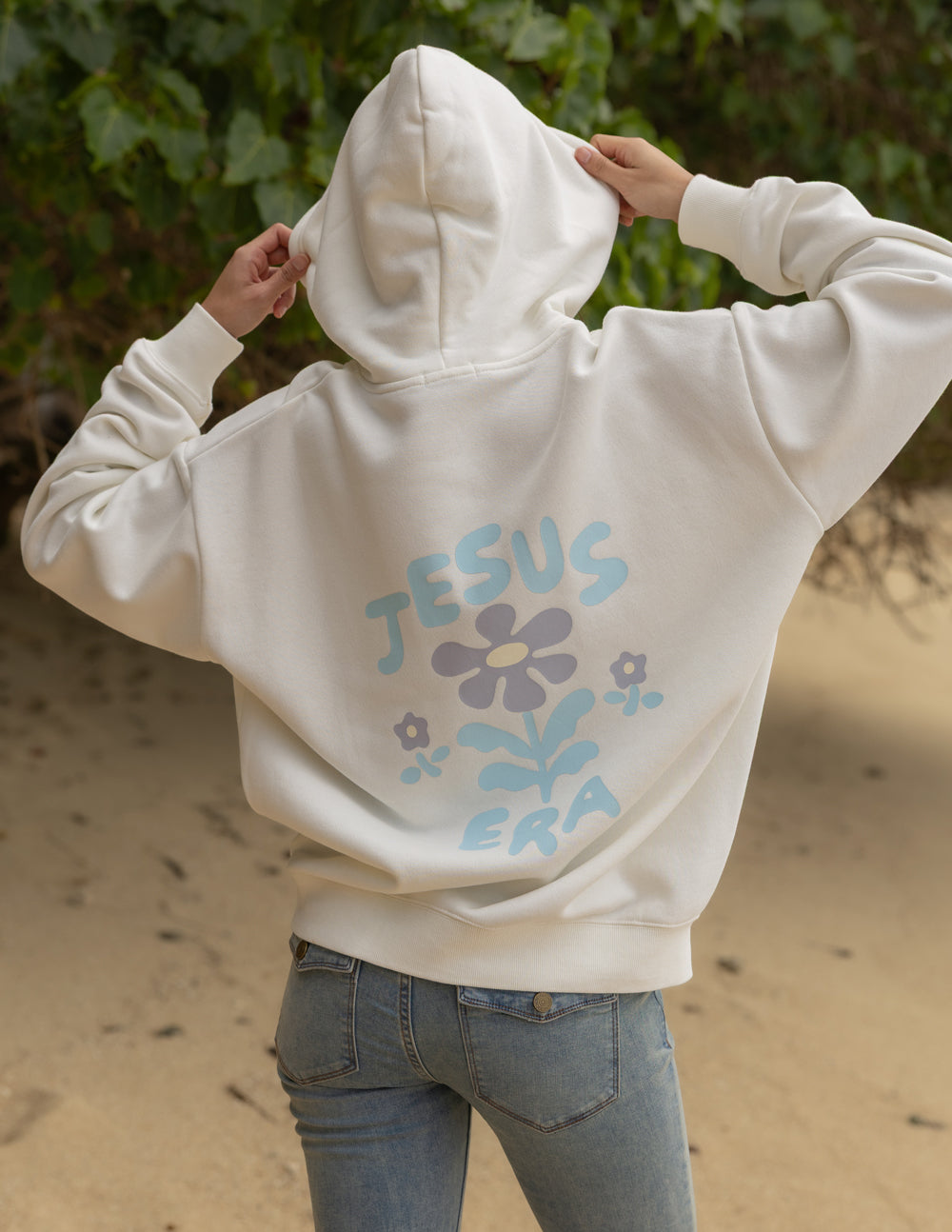 Unisex Jesus Era hoodie by Elevated Faith featuring religious artwork, soft fabric, and a comfortable fit.