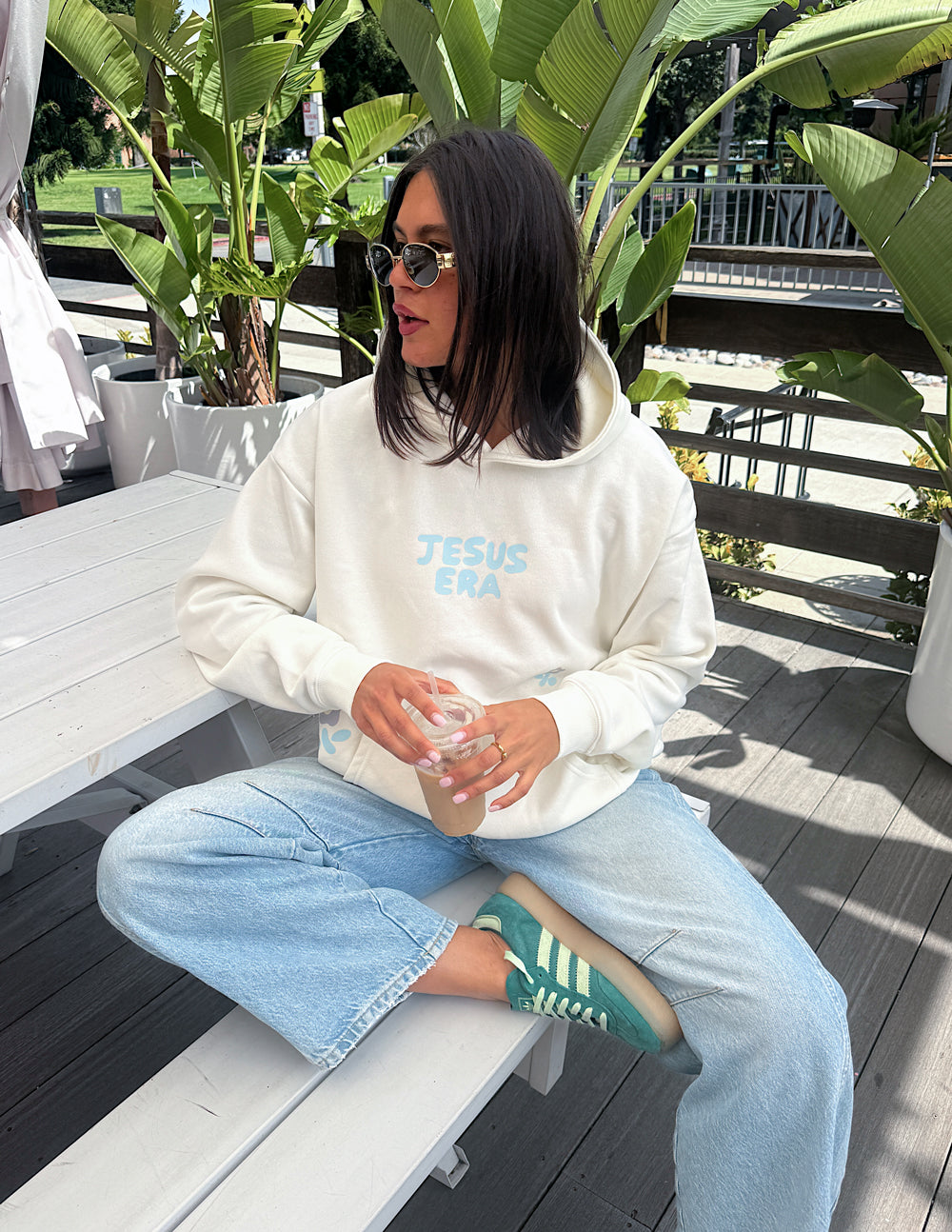 Unisex Jesus Era hoodie by Elevated Faith featuring religious artwork on soft fabric, casual style for men and women.