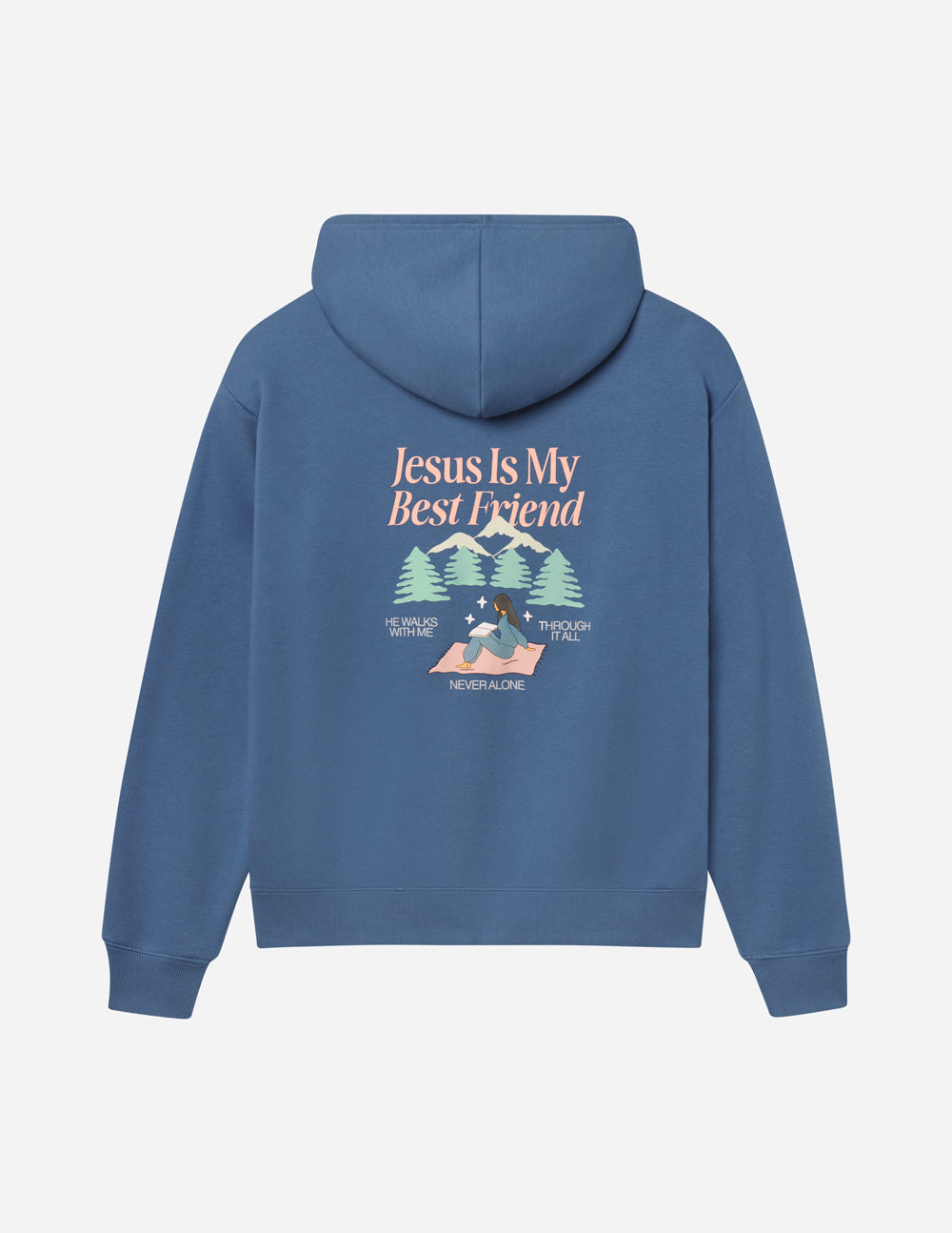 Unisex hoodie by Elevated Faith featuring a Jesus Is My Best Friend graphic in black and white, casual and comfortable fit.