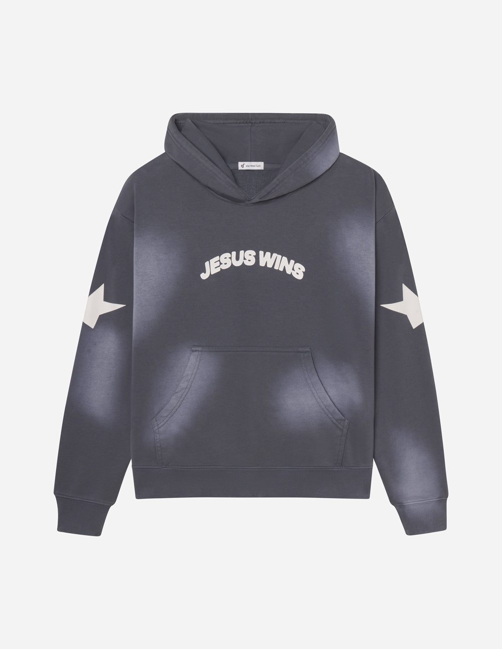 Unisex hoodie by Elevated Faith featuring a Christian Jesus Wins design, soft fabric and comfortable fit.