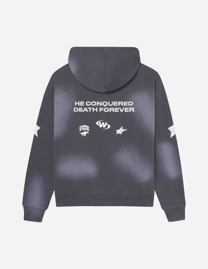 Unisex Jesus Wins hoodie by Elevated Faith featuring bold Christian message on front, in soft fabric with a relaxed fit.