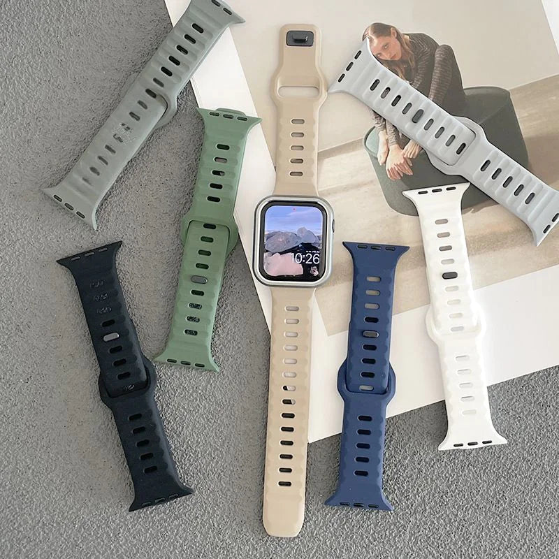 Silicone Watch Band for Apple Watch Series 9 Ultra2