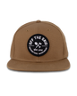 Off The Grid Surplus jobsite hat in tobacco color, durable workwear hat with adjustable strap and breathable fabric.