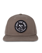 Off The Grid Surplus jobsite hat in walnut color, durable work hat with a wide brim and adjustable strap for outdoor use.