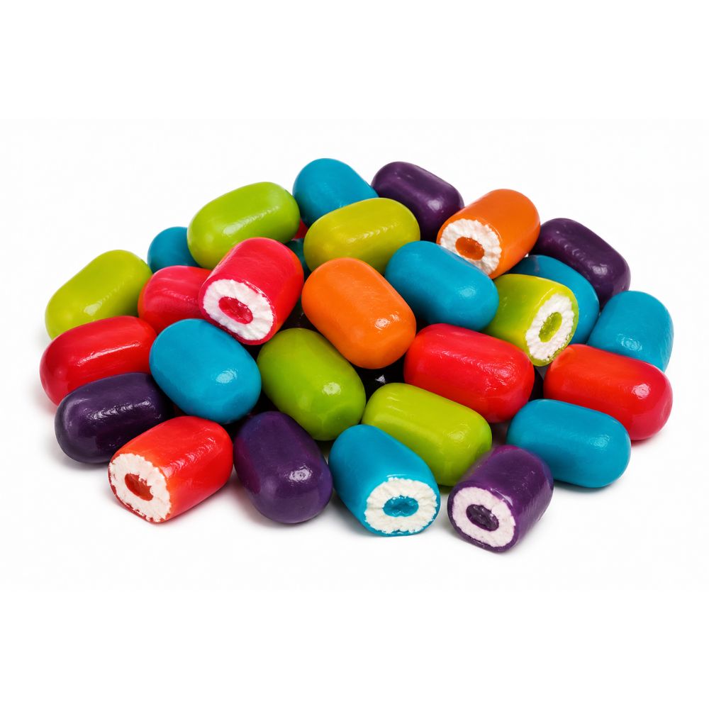 Jolly Ranchers Chewy Poppers in original flavor from Candy In Bulk, showing colorful chewy candy pieces in a bulk value bag.