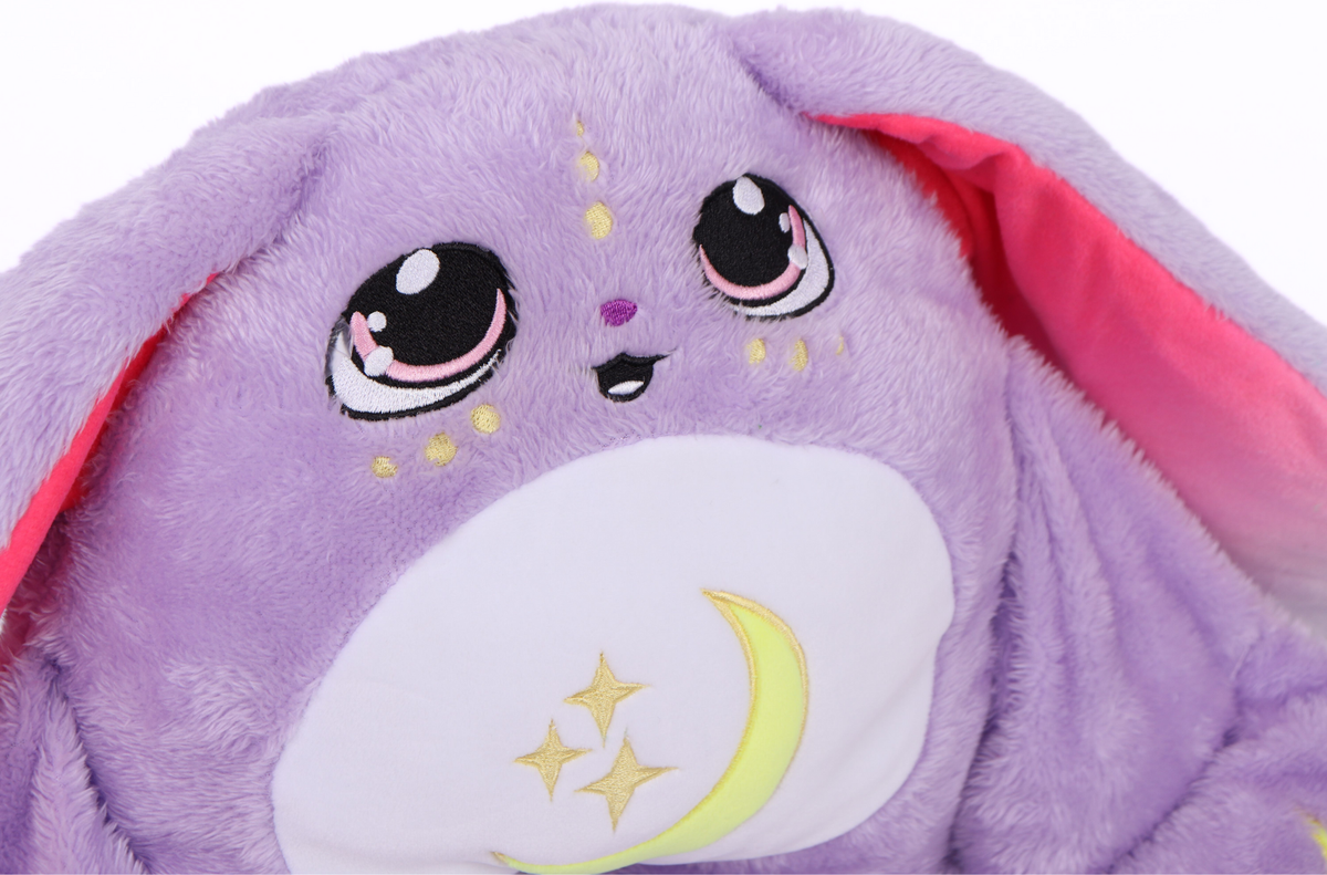 Moon Pals Opal Jr. 2.5lb Hugger Plush plush toy featuring soft, colorful fabric with a friendly animal design.