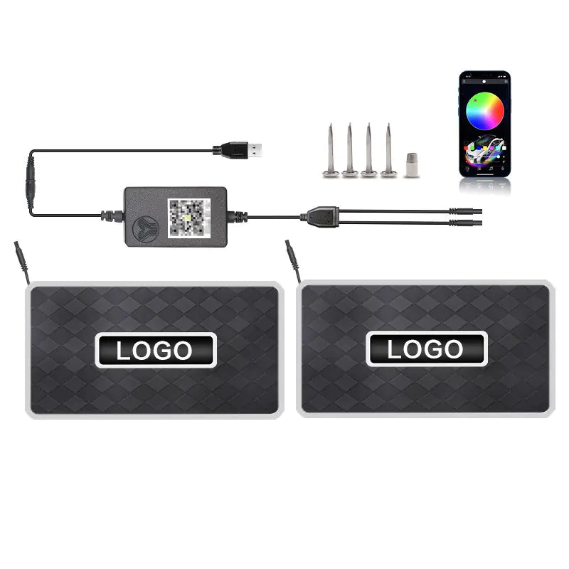 Car LED Foot Mat Ambience Light Bluetooth RGB