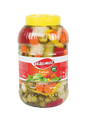 S101 Yakamoz mixed pickles in a glass jar, showcasing colorful assorted vegetables for flavorful snacking.