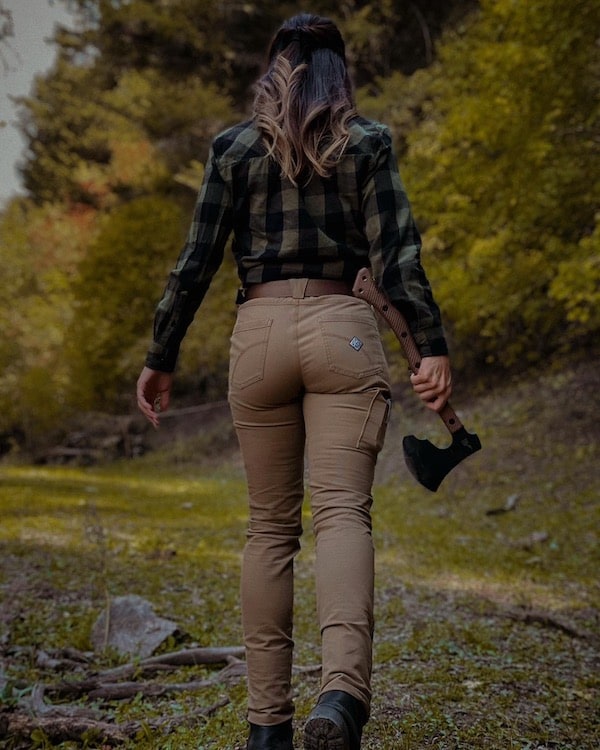 Kestral Women's Coyote Pants from Off The Grid Surplus showing durable, casual women's pants with a relaxed fit in coyote color.