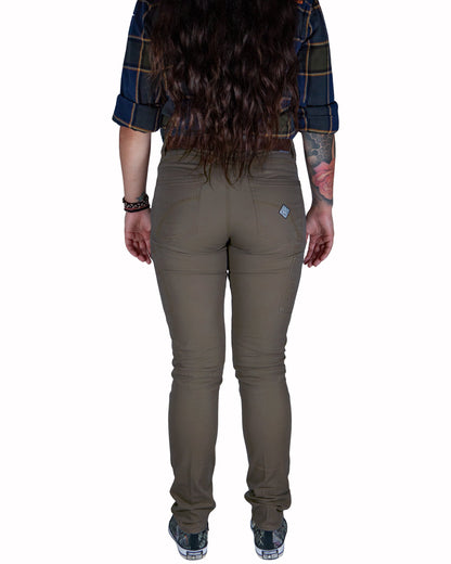 Kestral Women's Deadwood pants by Off The Grid Surplus, showing stylish outdoor women's pants with a relaxed fit and durable fabric.