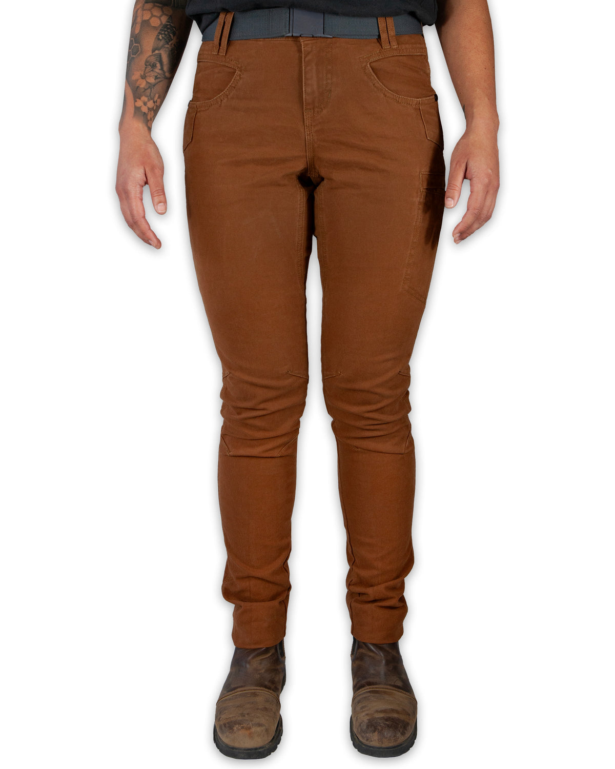 Kestral women's tobacco-colored pants from Off The Grid Surplus, featuring a comfortable fit and casual style.
