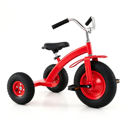 Kids carbon steel bike with 15-inch inflatable tires, featuring a sturdy frame and colorful design for young riders.