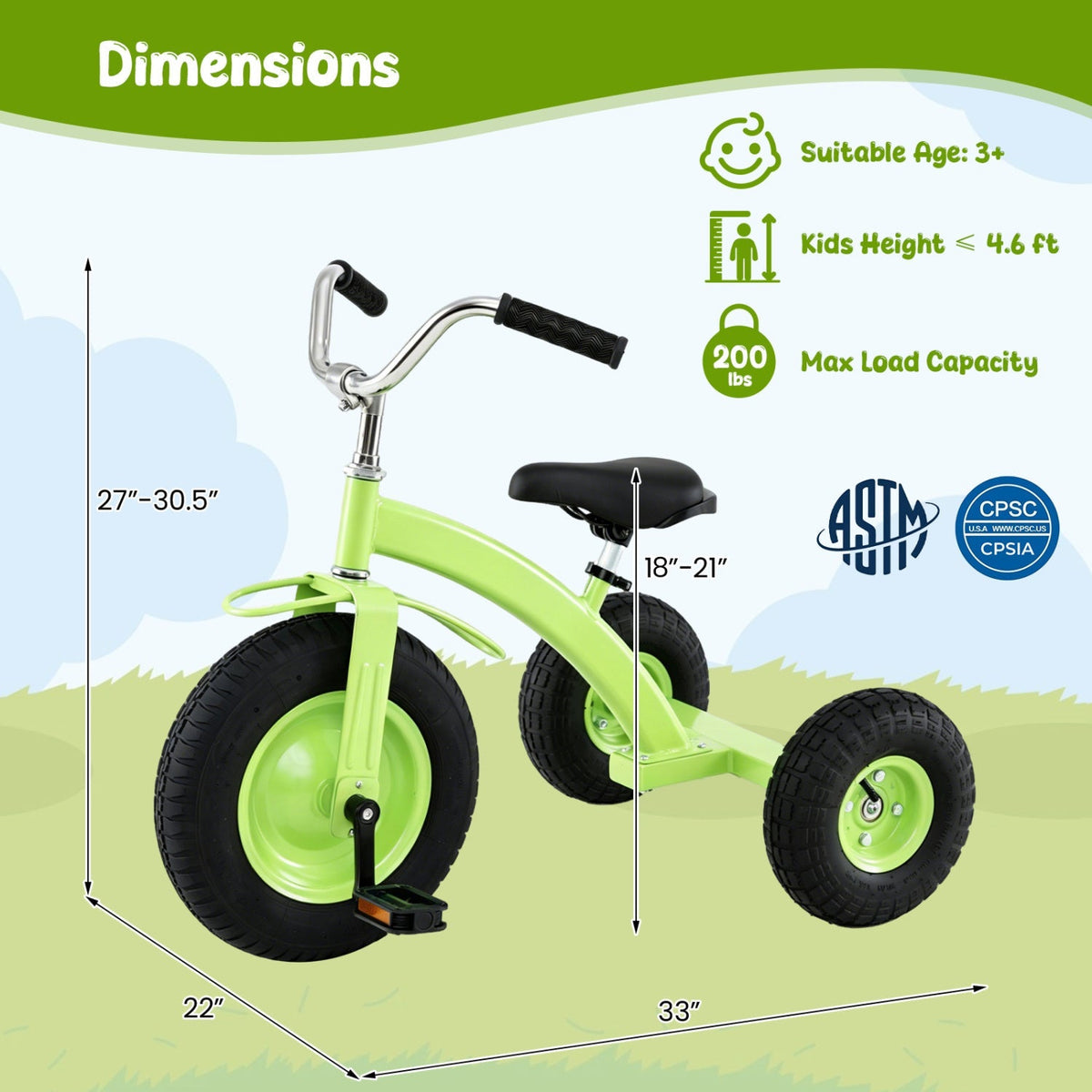 Kids bike with carbon steel frame and 15-inch inflatable tires, designed for young riders by GBruno Store.