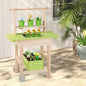 Kids mud play kitchen with removable pots and planting trough, durable outdoor play kitchen by GBruno Store.