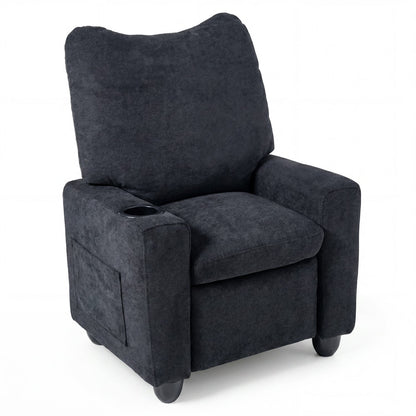 Kids recliner sofa by GBruno Store with adjustable footrest and built-in cup holder, ideal for children's comfort and relaxation.