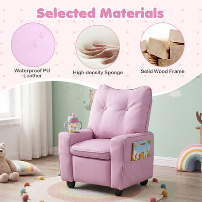 Kids recliner chair by GBruno Store with cup holder and adjustable backrest, perfect for comfortable children's seating.