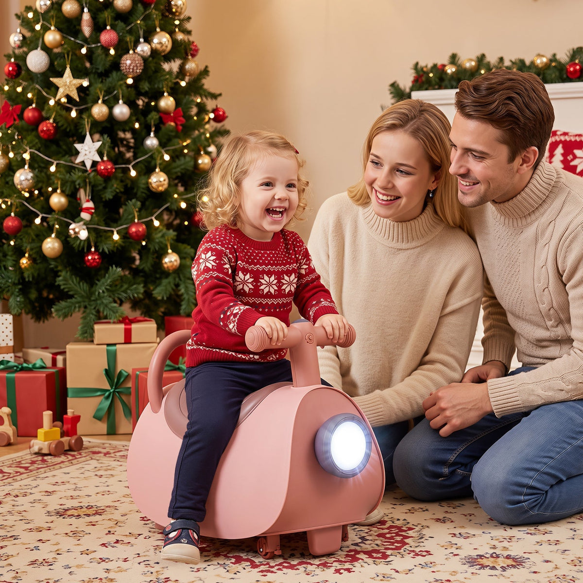 Kids ride-on push car with music and storage, designed for children aged 18-36 months, by GBruno Store.