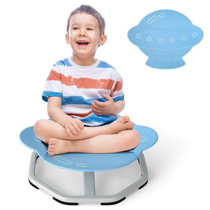 Kids sensory swivel chair with 360° spinning seat and metal base, designed for children, by GBruno Store.