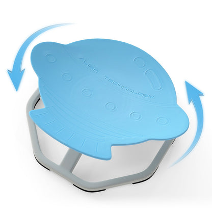 Kids sensory swivel chair with 360° spinning seat and metal base, designed for children’s comfort and sensory play.
