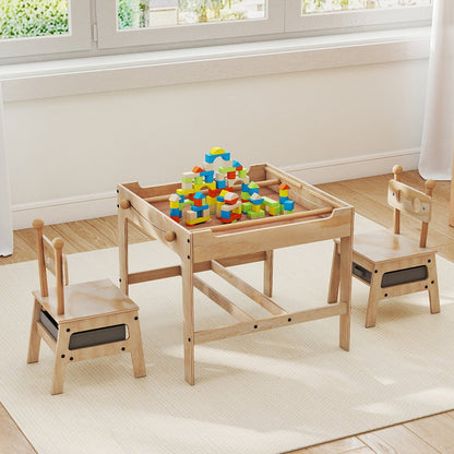 Kids table and chair set with reversible whiteboard, ideal for children’s play and learning, by GBruno Store.