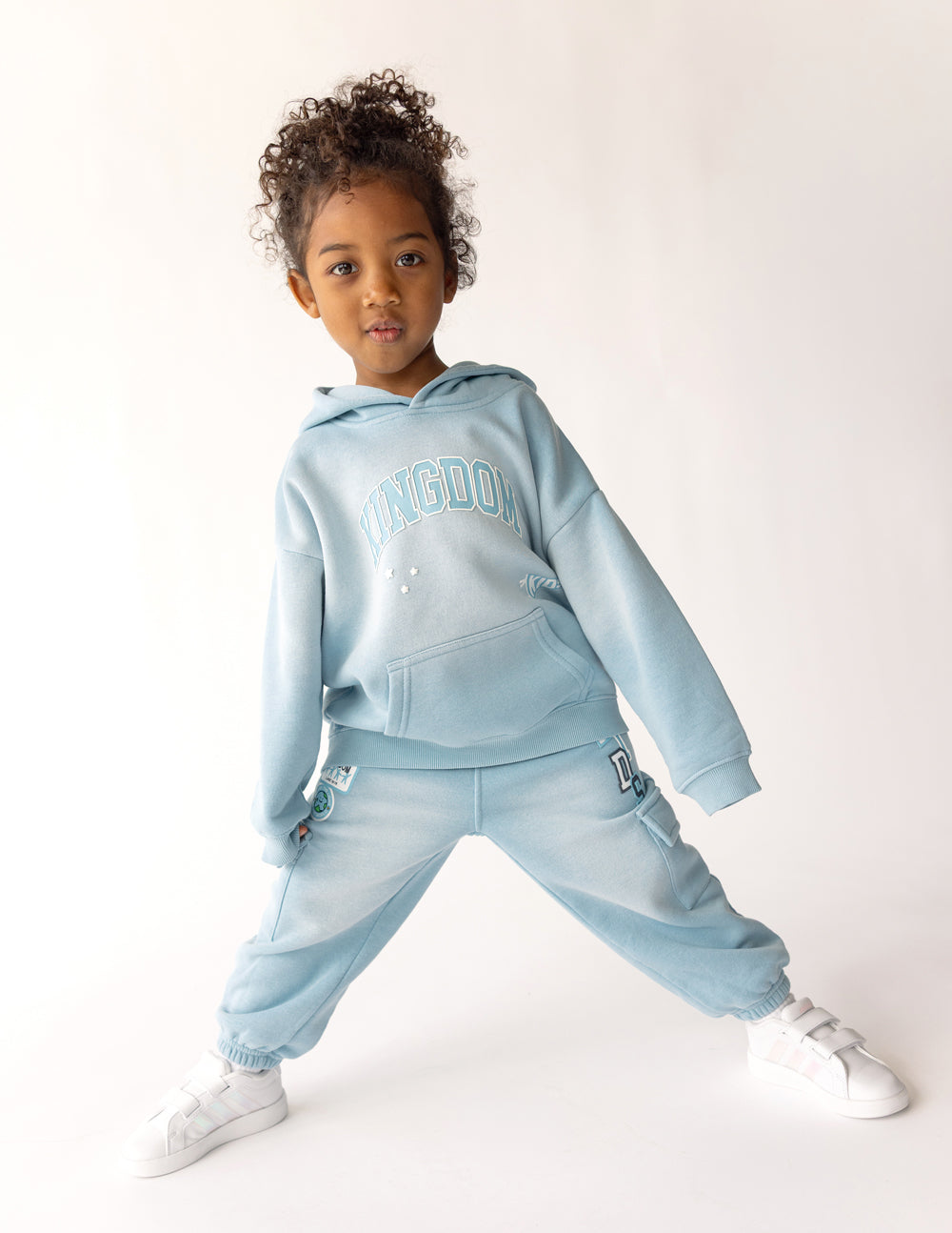 Bright yellow kids hoodie from Elevated Faith with Kingdom Kids branding, featuring a comfortable fit and casual style.