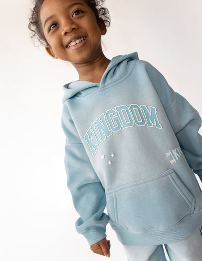 Kids hoodie by Elevated Faith featuring a Kingdom Kids design, soft fabric, and vibrant colors ideal for children.