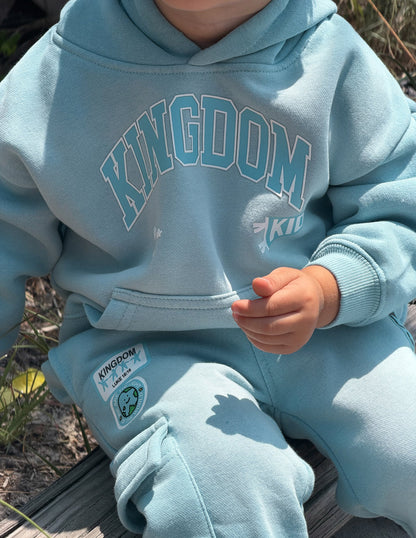 Kids wearing Elevated Faith Kingdom Kids Hoodie in vibrant colors, showcasing comfortable, stylish kids' hoodie with graphic design.