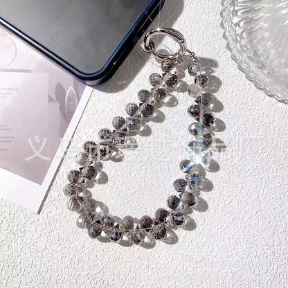 Creative Crystal Phone Chain with Elegant Beads and Design