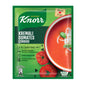 Creamy tomato soup by S101 in a 69g packet, showcasing the soup's smooth texture and vibrant tomato color.