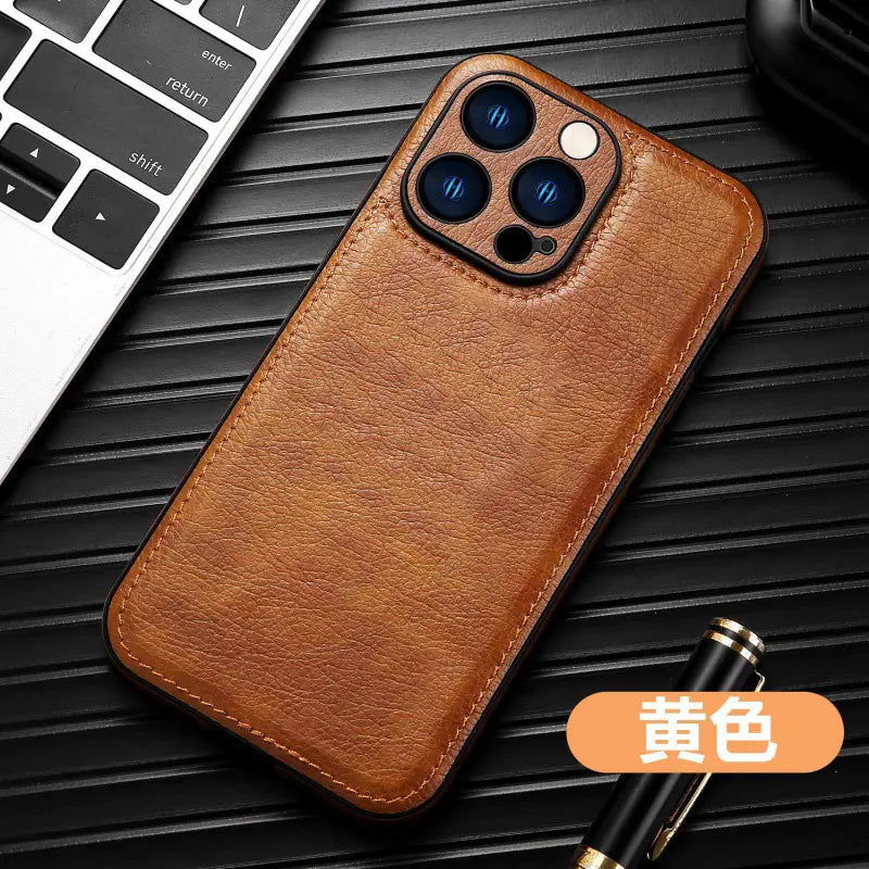 iPhone 15 Pro Max Leather Case with Retro Design