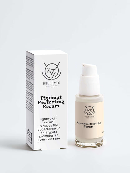 BelleVie Cosmétiques Dark Spot Routine Duo with pigment correcting serum and vitamin C for even skin tone, visible in the image