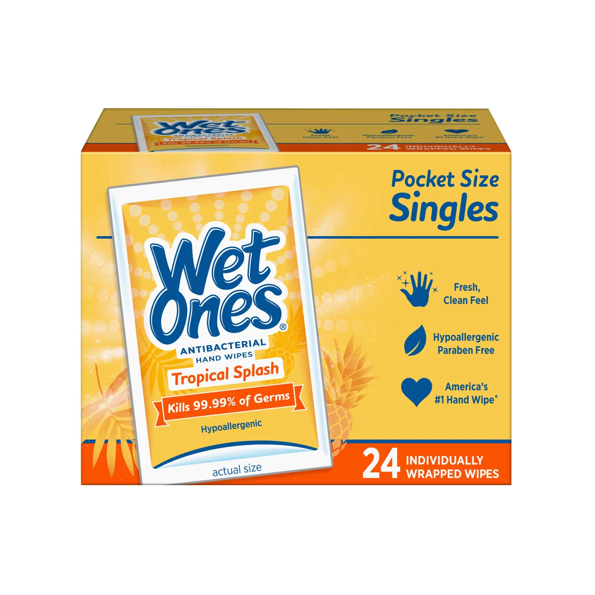 Wet Ones Wet Ones Individual Pocket Size Singles - 24 Wipes